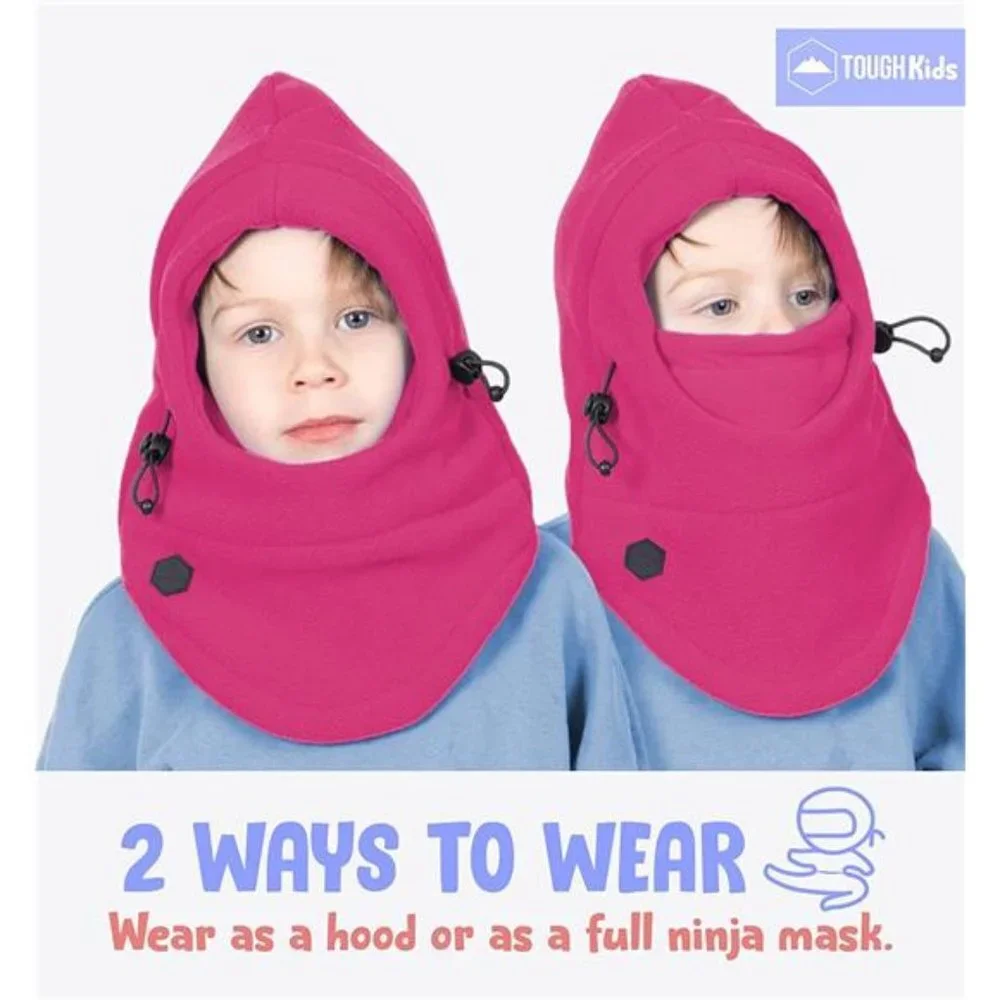 Cold Weather Snow Hat & Neck Warmer for Toddlers Boys & Girls